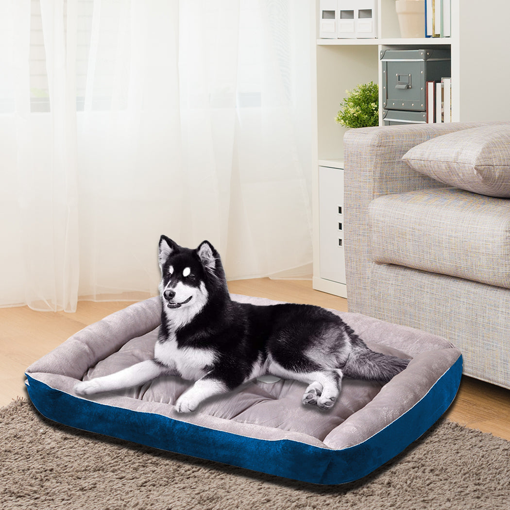 Pet Bed Dog Beds Bedding Mattress Mat Cushion Soft Pad Pads Mats L Navy - image7