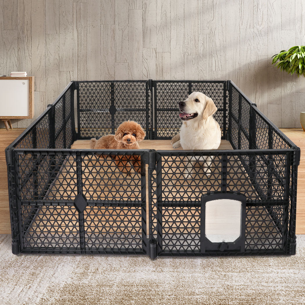 Pet Playpen Foldable Protable Dog Play Pens Plastic Garden Outdoor 8 Panels - image8