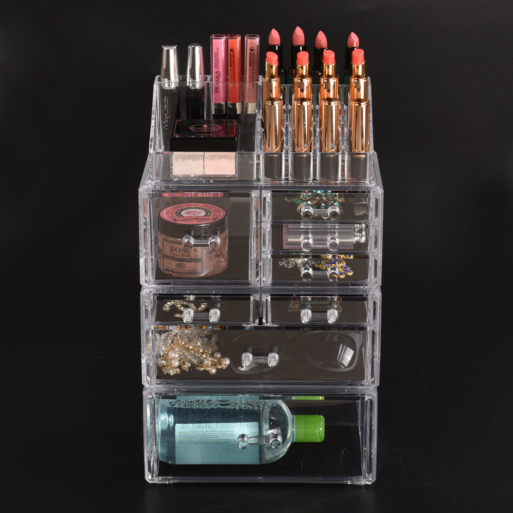 Cosmetic 8 Drawer Makeup Organizer Storage Jewellery Holder Box Acrylic Display - image2