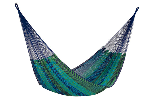Mayan Legacy King Size Outdoor Cotton Mexican Hammock in Caribe Colour - image1