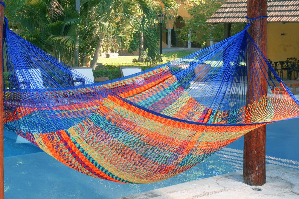 Mayan Legacy King Size Outdoor Cotton Mexican Hammock in Mexicana Colour - image4