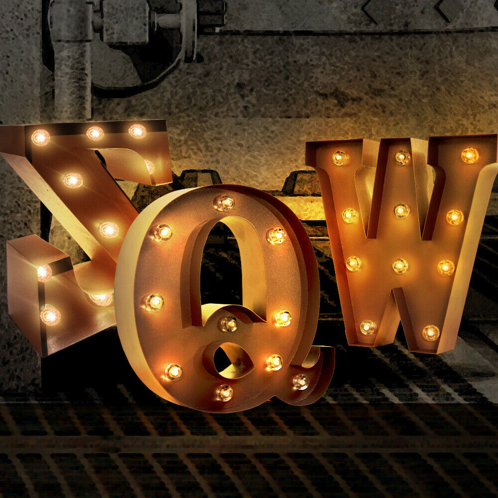 LED Metal Letter Lights Free Standing Hanging Marquee Event Party D?cor Letter V - image3