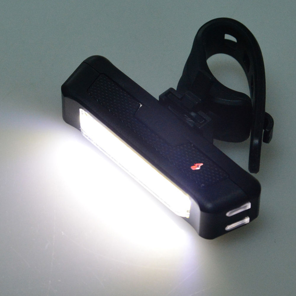 Set USB Rechargeable LED Bike Front Light headlight lamp Bar rear Tail Wide Beam - image3