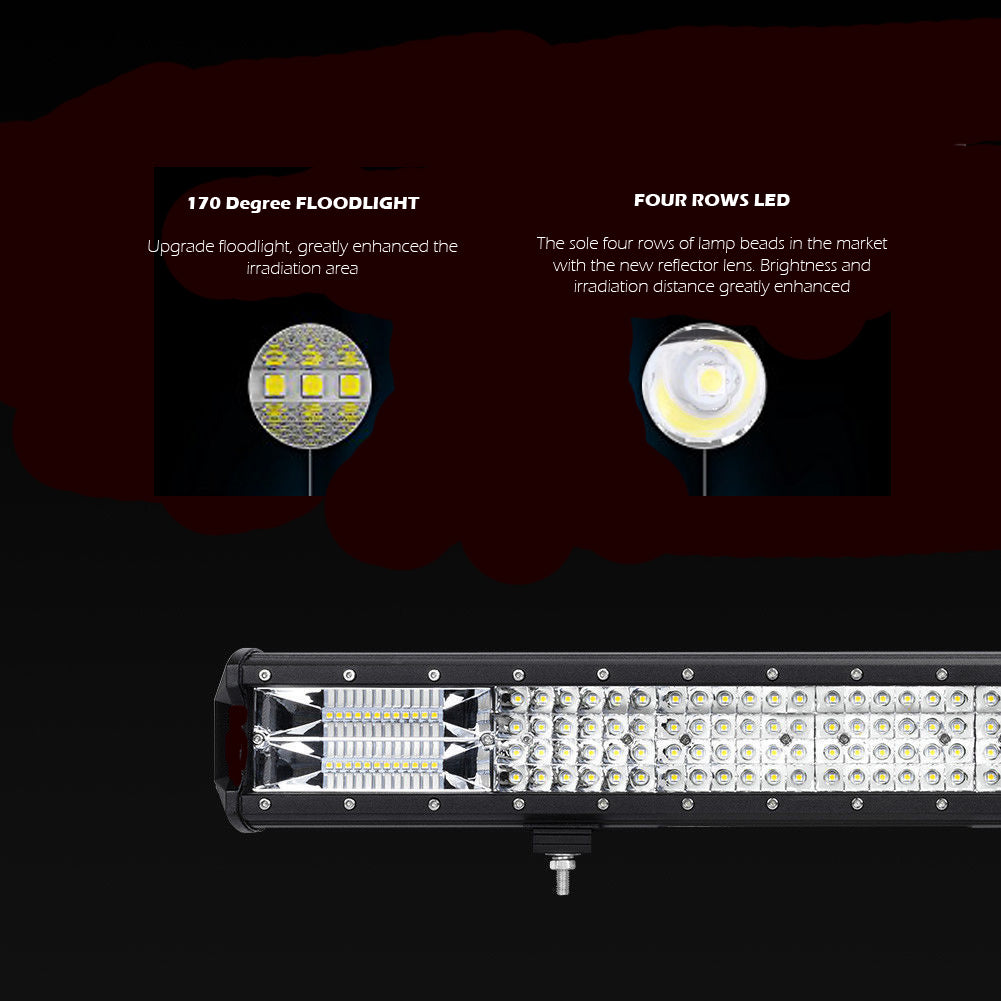20 inch Philips LED Light Bar Quad Row Combo Beam 4x4 Work Driving Lamp 4wd - image11