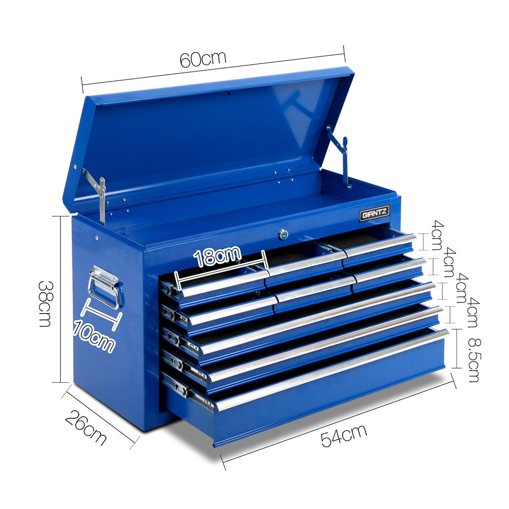 9 Drawer Mechanic Tool Box Storage - Blue - image2