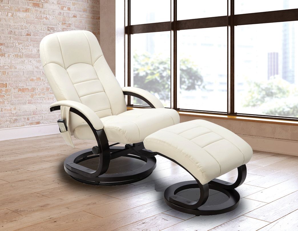 PU Leather Massage Chair Recliner Ottoman Lounge Remote - image8