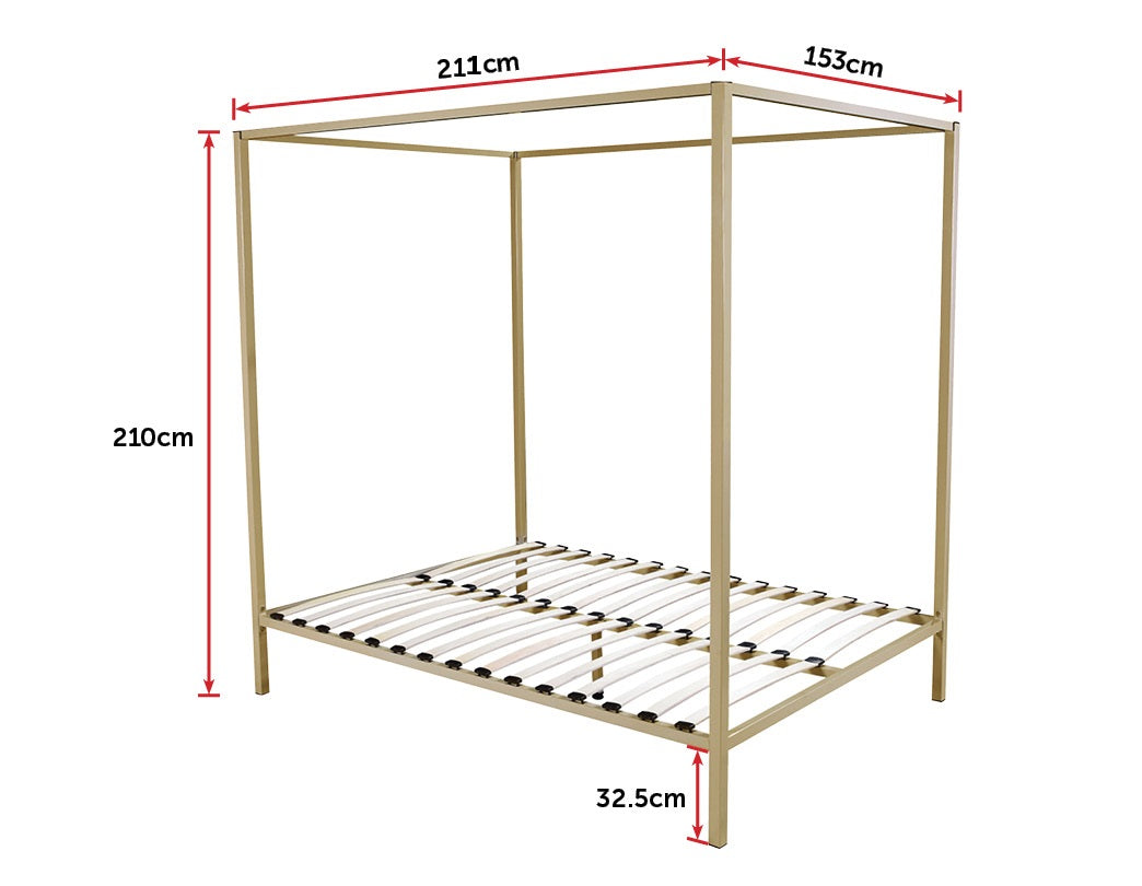 4 Four Poster Queen Bed Frame - image4