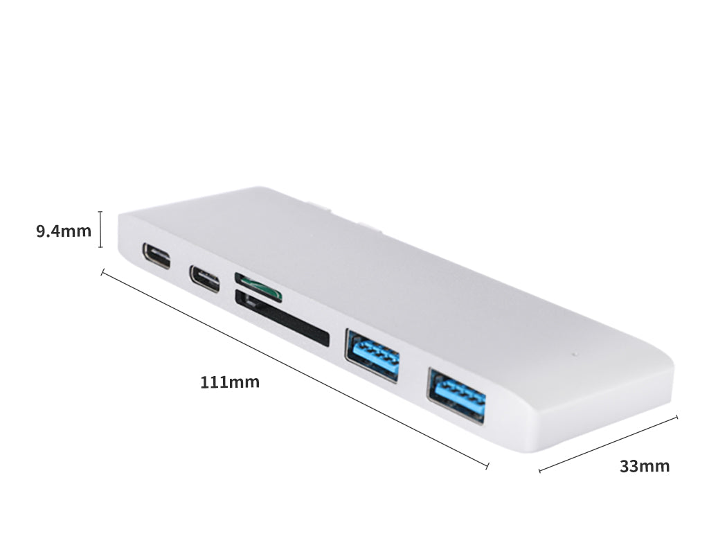 USB 3.0 Type-C HUB 6 Port Powered Adapter High Speed Splitter for Macbook pro - image9